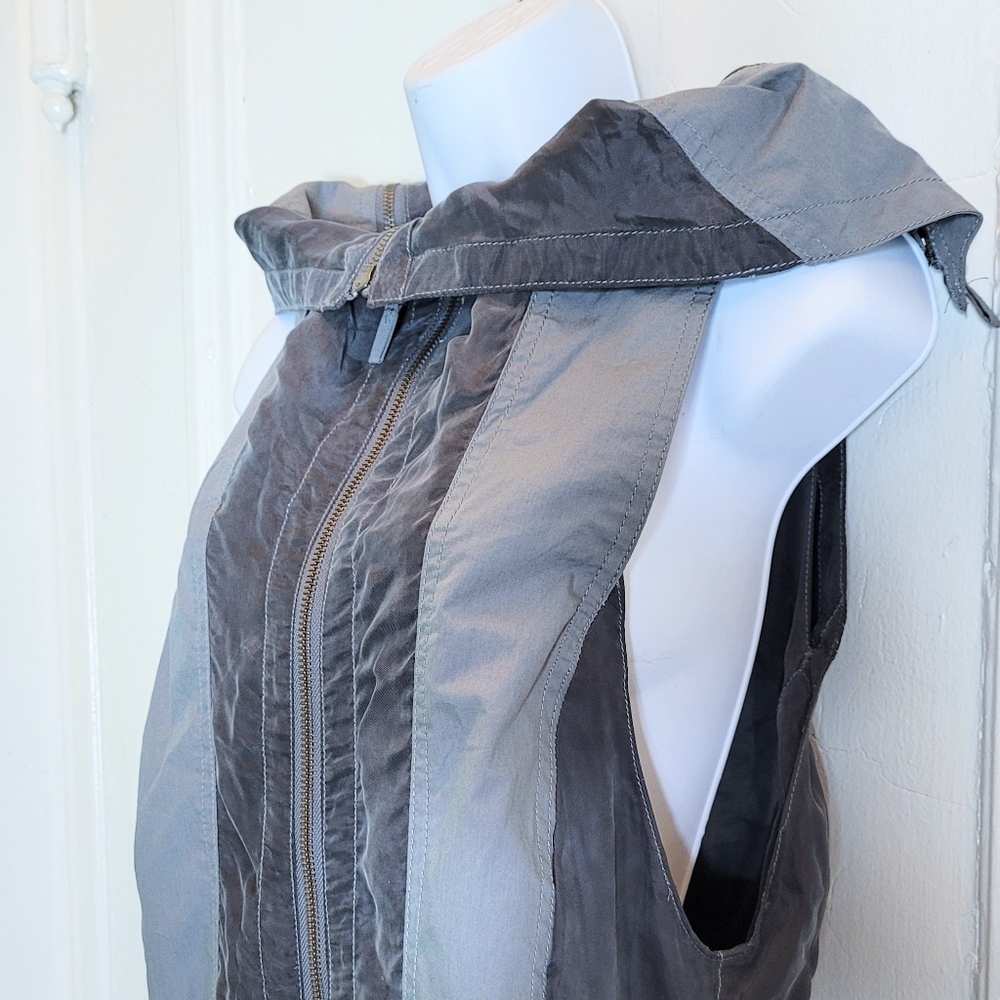 Hebbeding Holland lagenlook gray bubble maxi dress zippers pockets L(1) - Picture 4 of 10